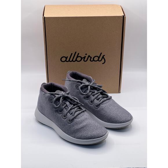 Allbirds Sneakers Womens 8 Wool Runner-Up Mizzle Med/Light Grey Trainer Shoe NEW - Picture 9 of 10